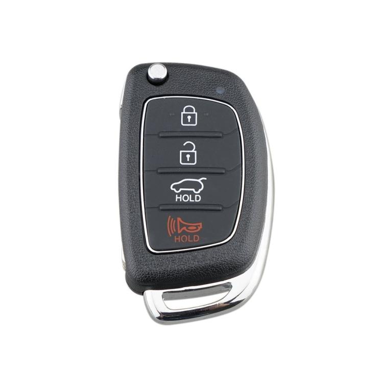 4-button Folding Car Key Shell with Metal Edge Solaris ix35 ix4 Santa For Hyundai Sonata 2014-2017 / Tucson 2016-2019 / Santa Fe 2013-2016 For Hyundai 4-button Solaris ix35 ix4