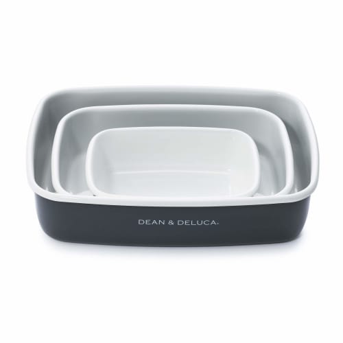 DEAN & DELUCA Enamel Container, Charcoal Gray, Large