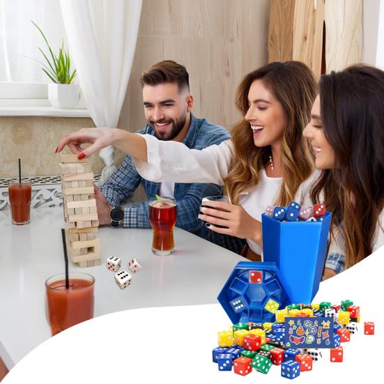 Fast-Paced Dice Rolling Game 2-6 Player Interactive Family Dice Board Game Parties Game Night Dice Game with Dumpster Dice Stickers