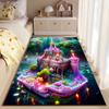 Colorful Fantasy Castle Landscape Rug Non-slip Rug Suitable for Living Room and Bedroom Sofas.