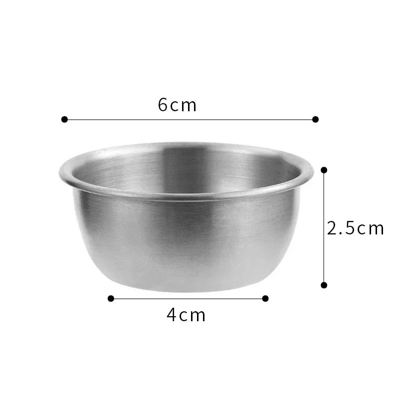 Small Seasoning Dish 304 Stainless Steel Kitchen Sauce Cup Ketchup Dipping Bowl Appetizer Plates Sushi Vinegar Soy Saucer Dish