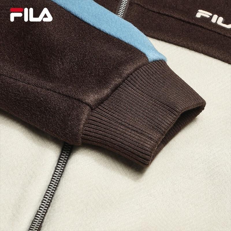 FILA Women's Yang Mi Style Colorblock Hooded Wool Jacket