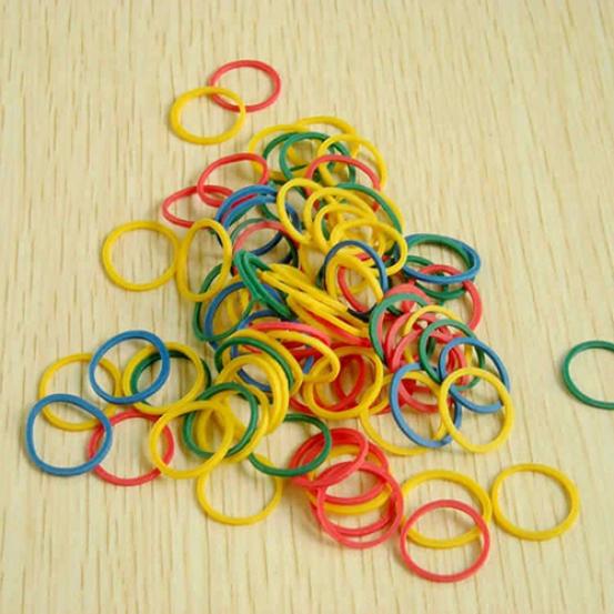 100 st Blandade Färger Gummiband Flickor Husdjur Hund DIY Hårvårdsaccessoarer