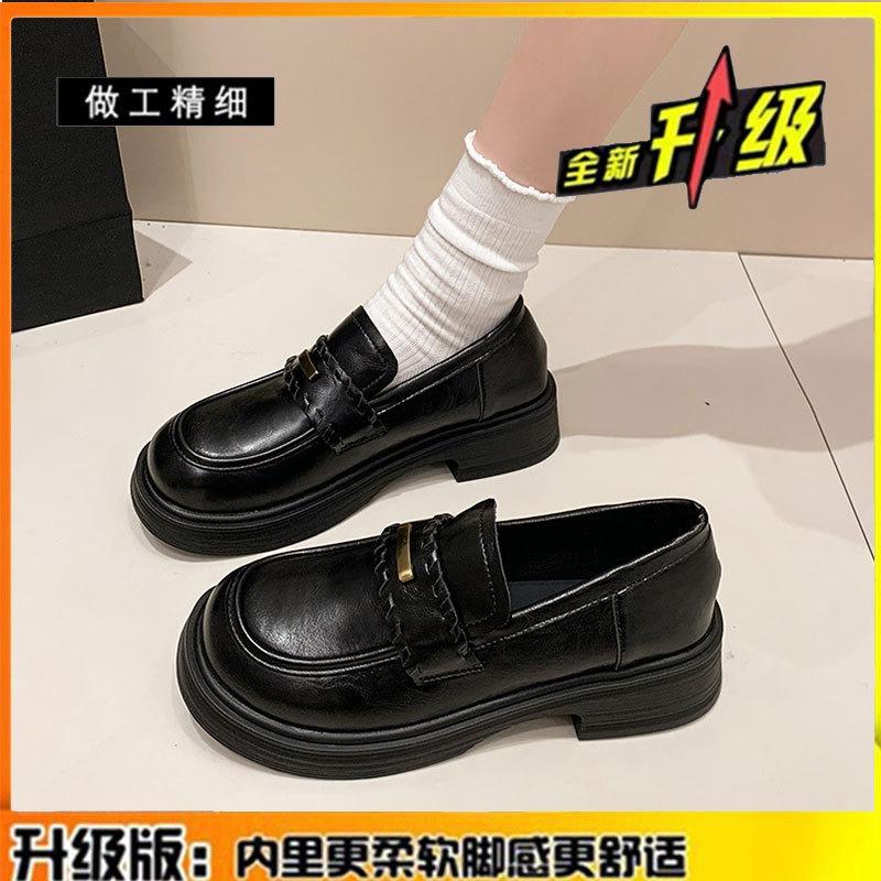 First layer cowhide small leather shoes women's autumn new women's shoes soft sole versatile single shoes