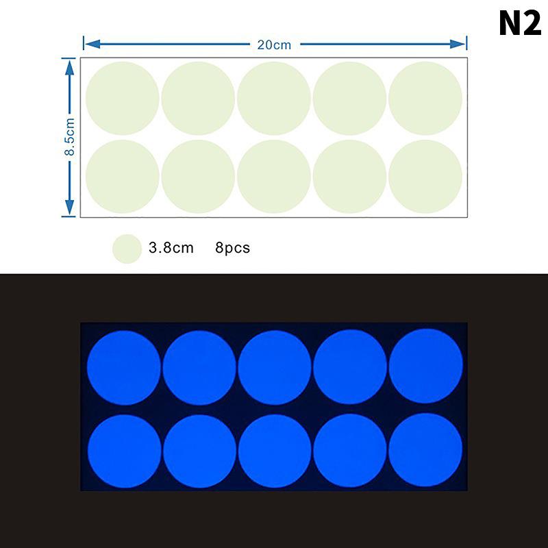 8-126 szt. Świecące w ciemności naklejki ścienne gwiazdki, okrągłe kropki, DIY dekoracja pokoju