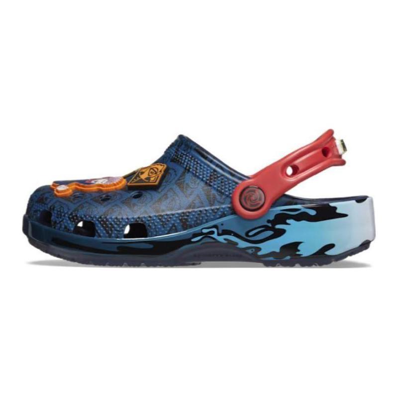 Crocs Round Toe Comfortable Anti-Kick Shock Absorbing Children's Sandals Blue Kids' Model