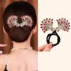 Pearl Peacock High-End Headbands Updo For Women Girls Party Meatball Head Hair Accessories