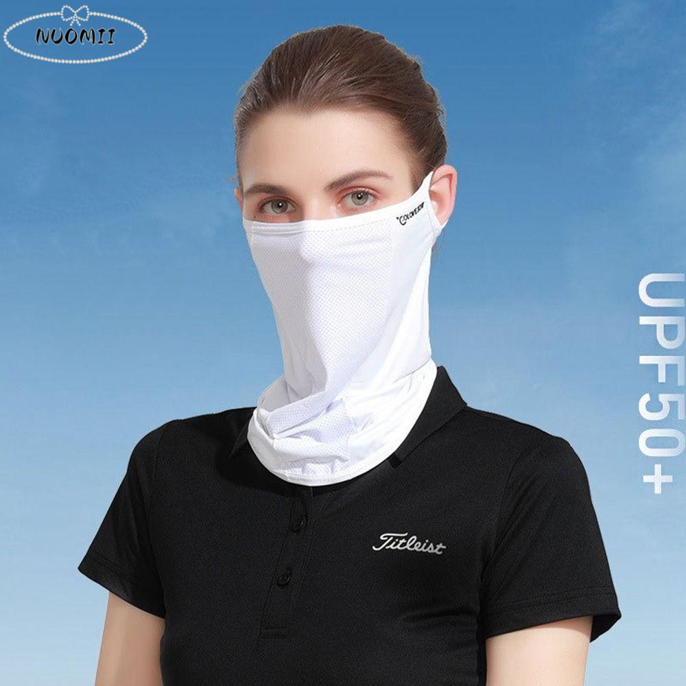 For Women Riding Hiking Solid Color Summer Face Scarves Golf Ice Silk Mask Face Cover Neck Wrap Cover Sunscreen Face Scarf