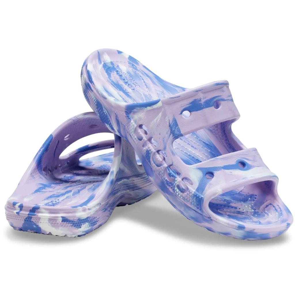 Crocs Unisex Baya Marble 29cm Sandals, Lavender/Multi,