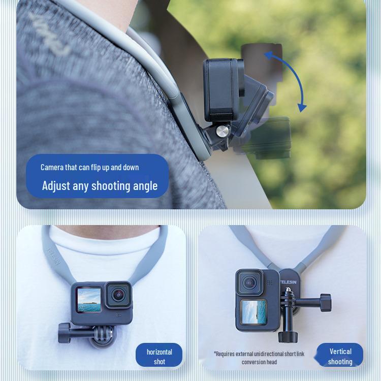 Taixun Magnetic Neck Holder for Insta360 X2/X3, GoPro 11, and Smartphones - Ideal for Cycling and Action Cameras.