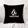 VVolcomS LOGO Cushion Cover Natural Linen Organic Fabric DoubleSided Printing Sofa Home Decor Breathable Bed Pillow