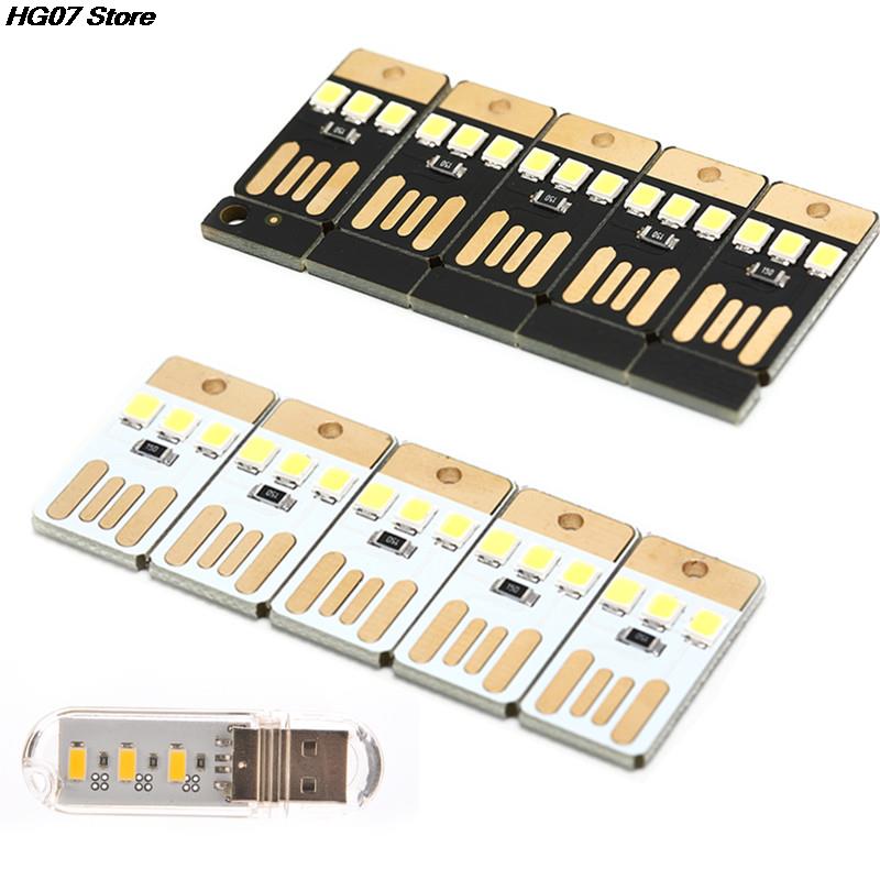 One / 5pcs 0.2W USB LED Bulb Book Light For Laptop PC Powerbank Night Lamp Mini Pocket Card USB Power LED Night Light