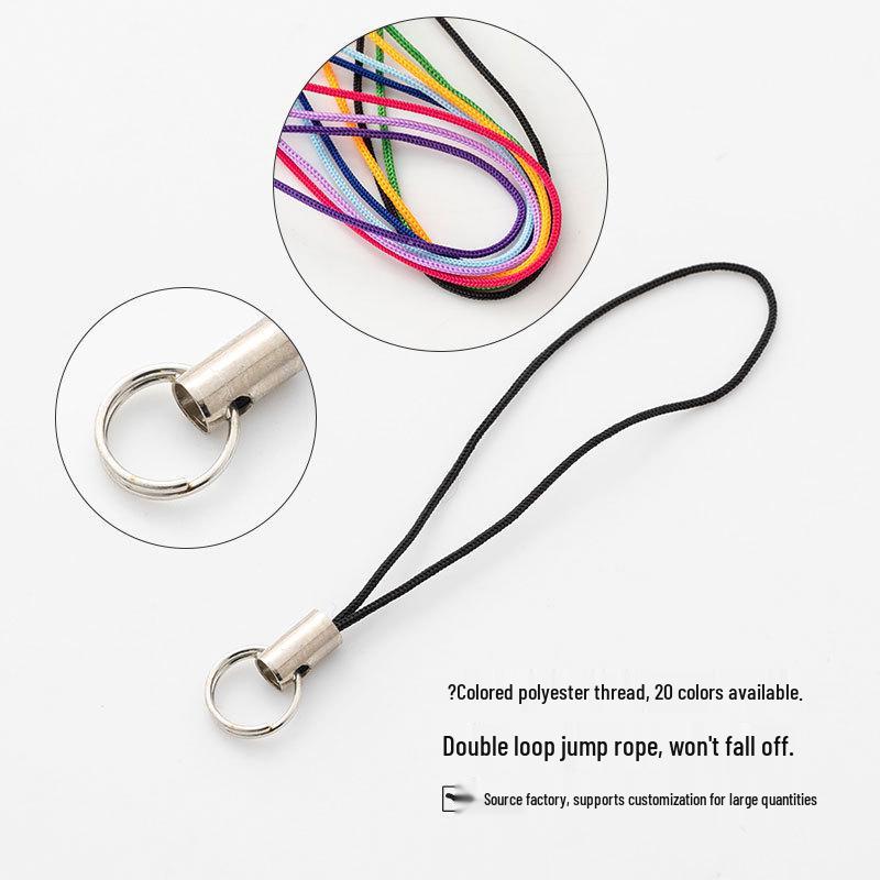 100 Colorful Double Loop Mobile Phone Lanyards - Doll Polyester Pendant Ropes for DIY Jewelry and Handmade Projects
