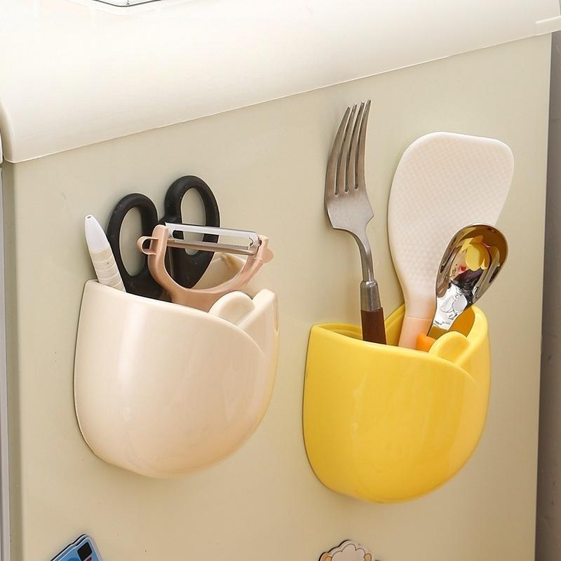 Tulip Magnetic Refrigerator Side Storage Box, Wall-mounted Entrance Door Rear Foyer Multi-functional Storage Wonder Hanging Rack