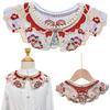 Embroidery False Collar Floral Pattern Hanfu Shoulder Collar Detachable Collar  Costume Accessory