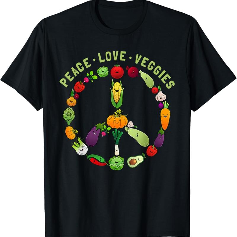 Funny Veggie Art For Vegan Food Vegetables Themed T Shirt