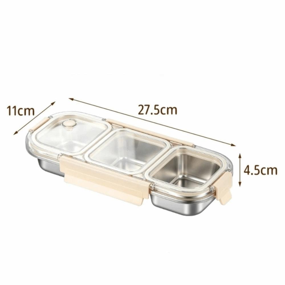 with Fork Spoon Bento Box 304 Stainless Steel Food Container New Divided Lunch Box For Meal Prep