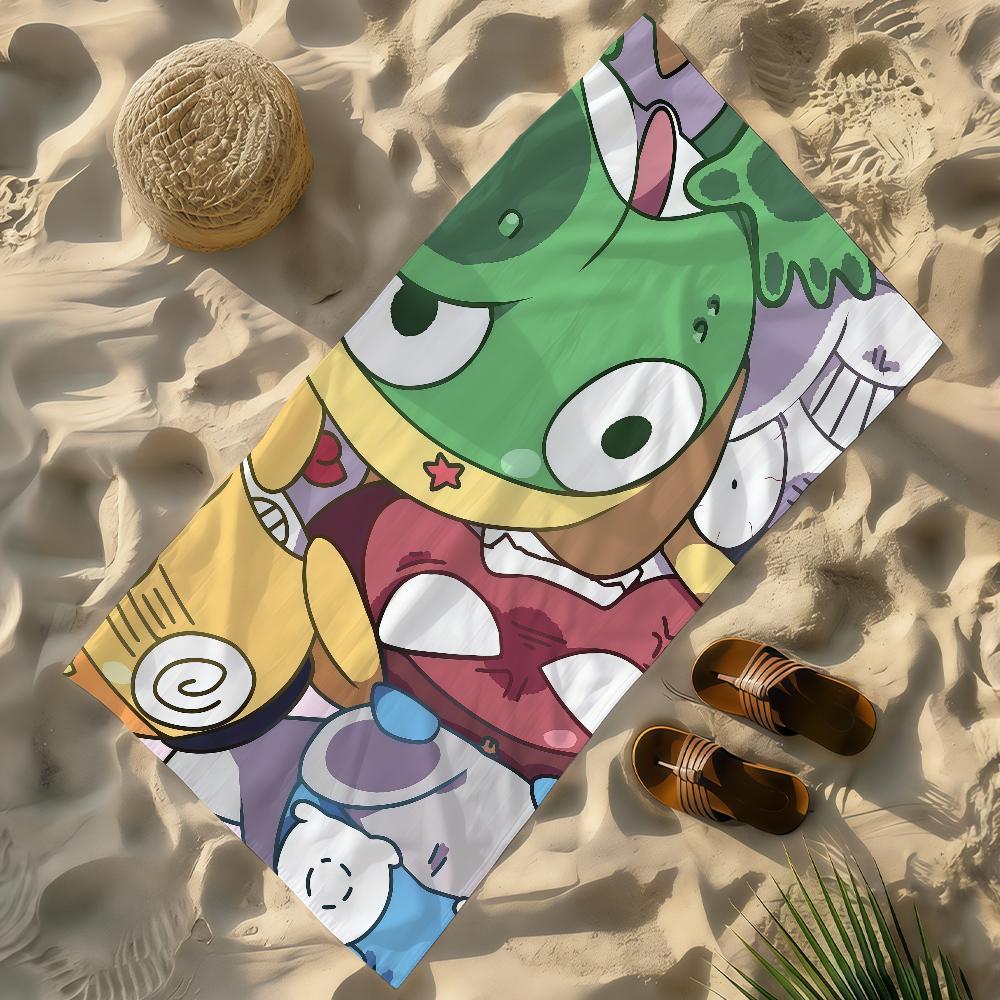 

Keroro Gunsou Frog Towel Soft Lightweight Anti-Sand Large Beach Towel Quick-Drying Bath Sports Family W40*H60(CM)