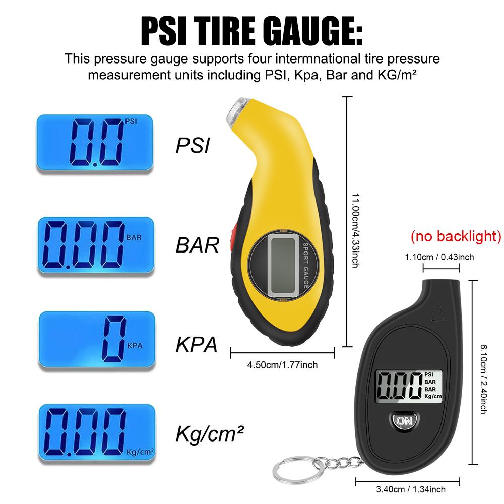 Test For Auto Car Motorcycle Tyre Pressure Gauge Meter Car Tire Manometer Barometers Tester Diagnostic Tools Electronic DigitalGood product