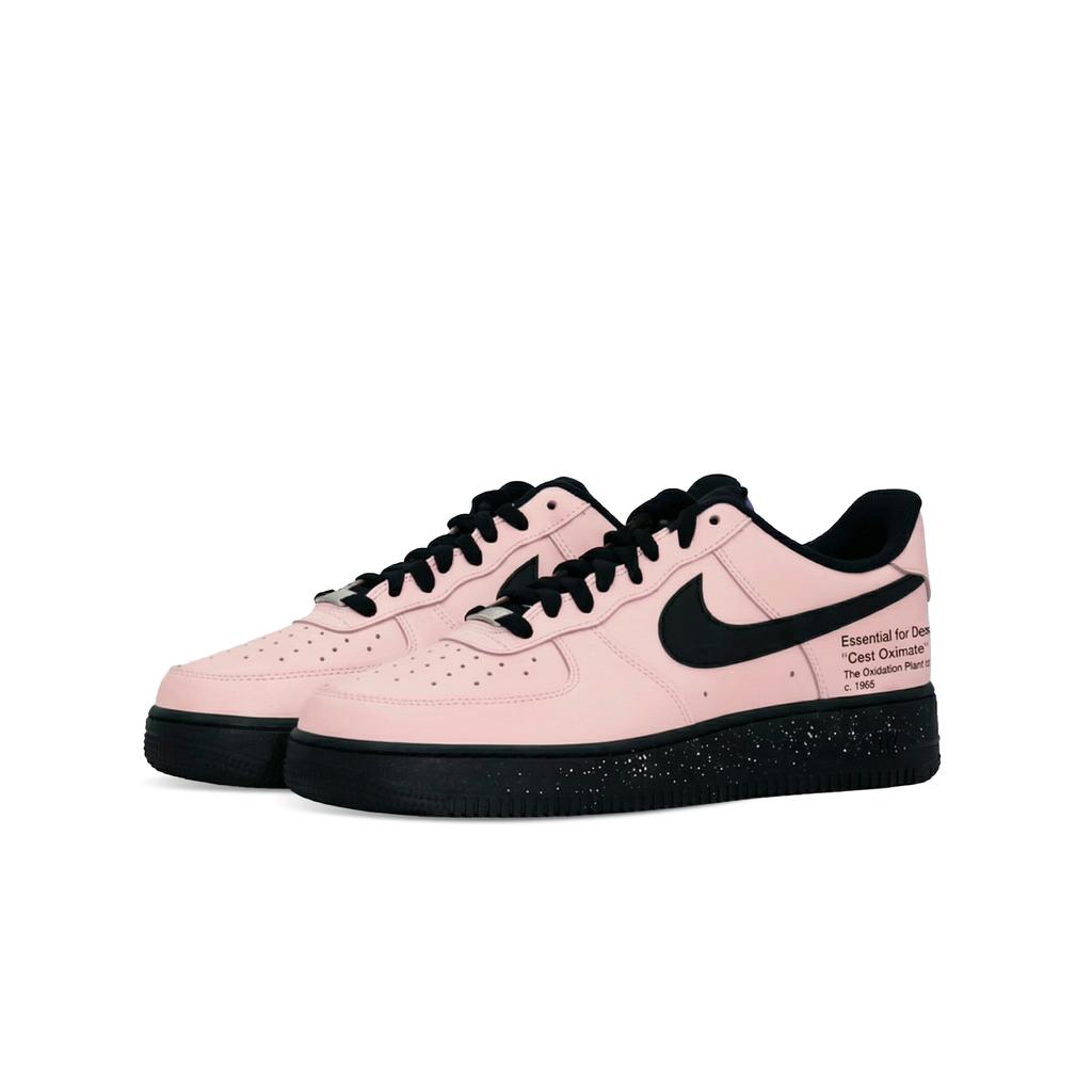 Nike Air Force 1 Abrasion Resistant Height Increasing Low top Skateboard Shoes Unisex Black Pink CW2288-001(Team577-1.0)