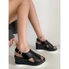 Women's Wide Width Single Strap Platform Sandals - Chunky Wedge Heel Beach Shoes for Summer, Fashion Slide Sandals