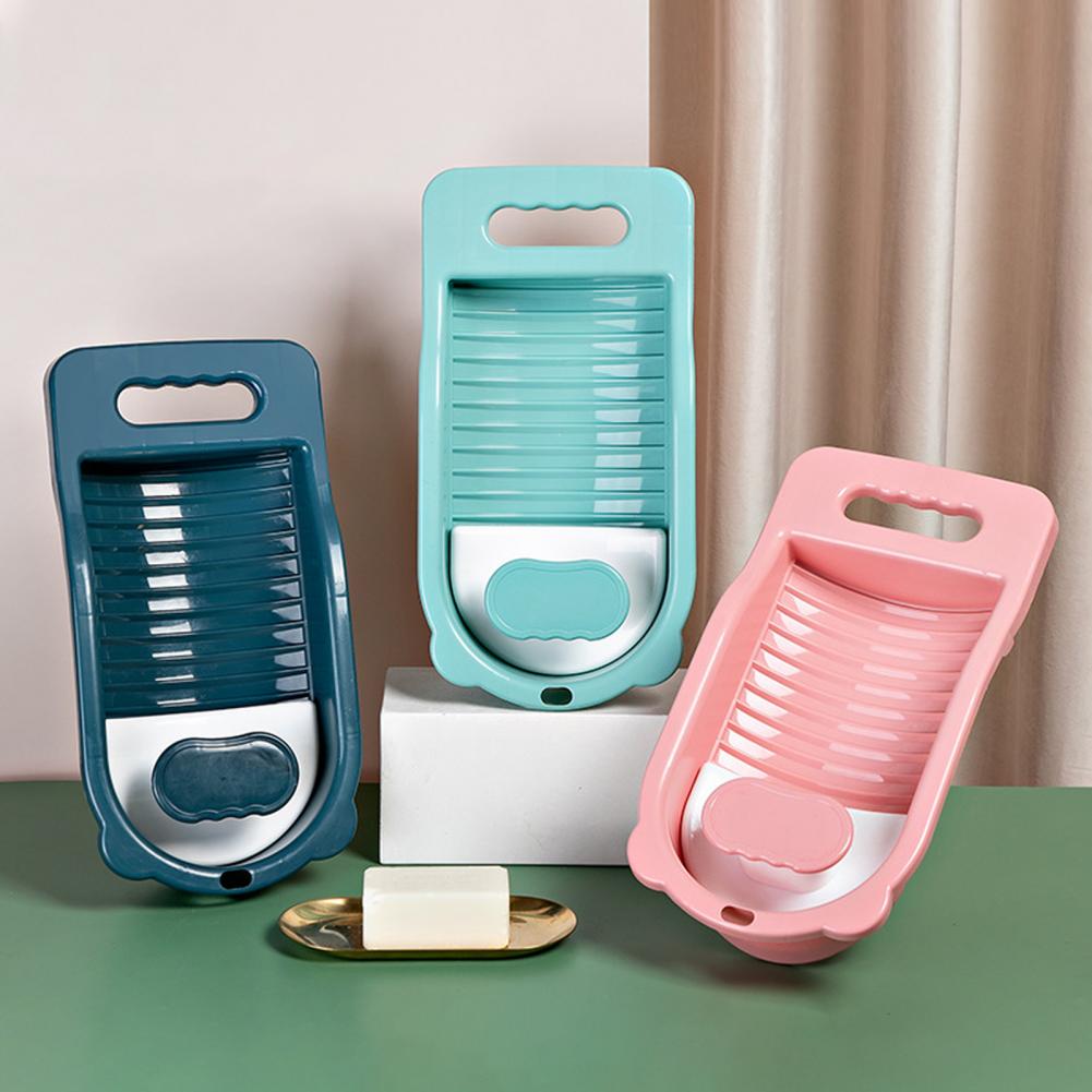 

Basin Board Non-slip Clothes Laundry Board Mini Wash Board with Handle for Underwear Detachable Washable Essential Bathroom зелёный