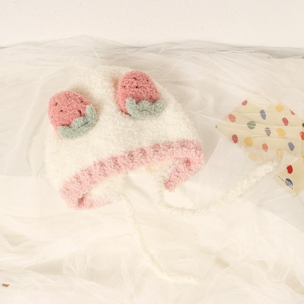 Winter Fruit Ear Hat Fleece Ear Protection Hat Lovely Baby Beanie Cap Kids