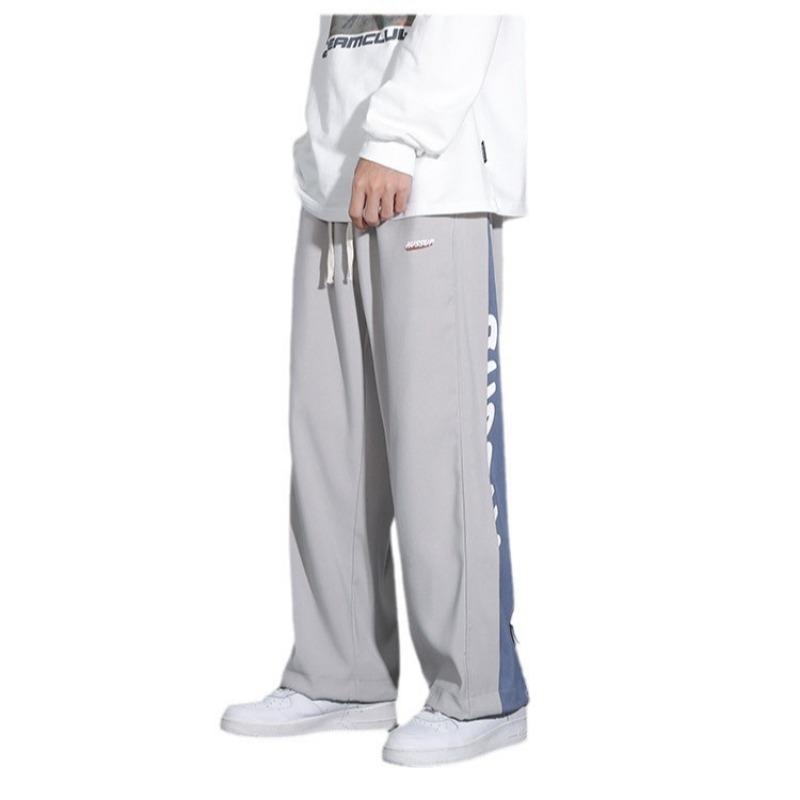 Sweatpants men's casual loose and versatile trend pants men's spring and autumn new straight wide-leg men's trousers
