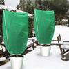 Pflanzen-Frostschutzhülle mit Kordelzug-Reißverschluss, wiederverwendbares Vliesstoff, Winter, Außenbereich, Garten, Baum, Sträucher, Topfpflanzen, Frostschutzbeutel