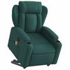 Electric Massage Recliner with Rising Function Dark Green Fabric