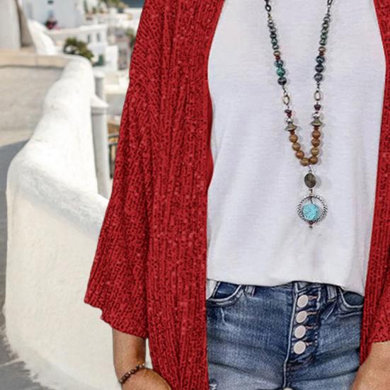 Women Sequin Coat Long Sleeve Open Front Solid Color Jacket Solid Color Spring Autumn Mid-length Cardigan
