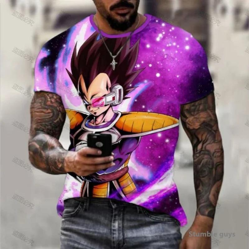 2026 Men's All Match Anime Dragon Ball T-shirt Unisex Goku Vegeta Super Saiyan Kakarot Oversized TshirtShort Sleeve