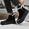 New Men's  Warm Cotton Shoe Men's Winter Slip-on Snow Boots Men for Work Ankle Boots Male Winter Thick Bottom Outdoor Casual Shoes