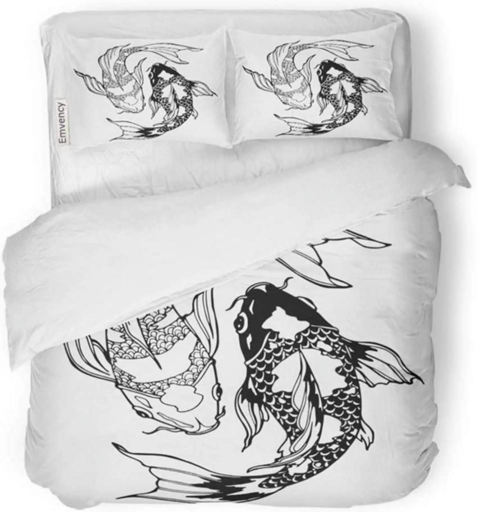 Yin Yang Tai Chi Soft Duvet Cover Set,Beding Set for Children Kids Plus Adult People, Home Decor, Quen Sized Dimensions Warm Soft Comfortable Plus