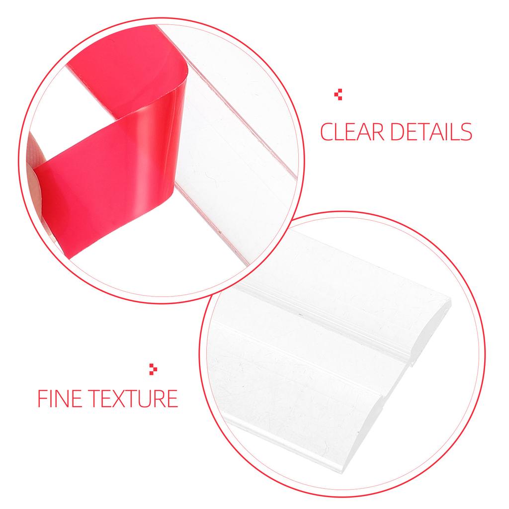4Pcs Self Adhesive Soft Shaft Hinges Clear Acrylic Hinges 75x35mm for Cabinet Door Window Drawer Furniture Hardware