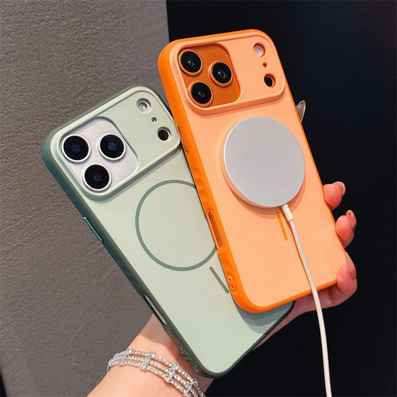 Simple Matte PC Hard For Magsafe Case For iPhone 17 Air 16E 15 14 13 12 11 Pro Max Plus Magnetic Wireless Charging Armor Cover