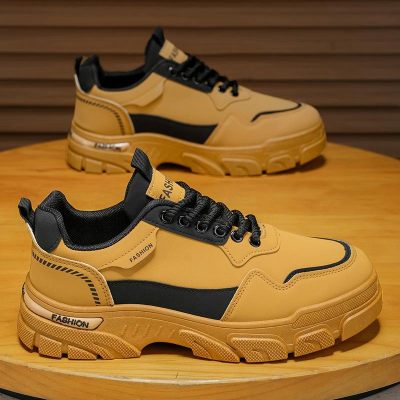 

Men s shoes autumn kitchen leather surface waterproof and non-slip black work shoes labor insurance men s sports Martin tooling shoes 39