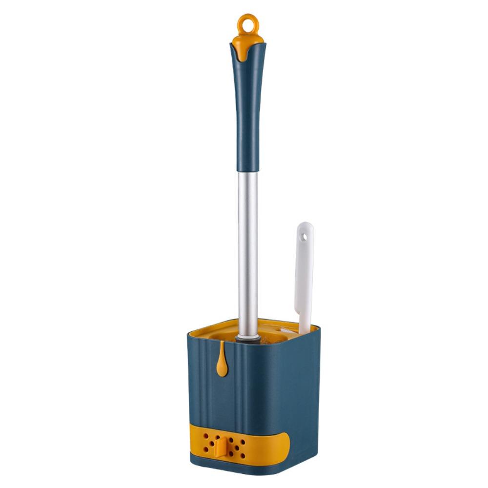 Durable Bristles Long Handle WC Brush Built-in draining tray Bathroom Cleaning Tool Shower Area