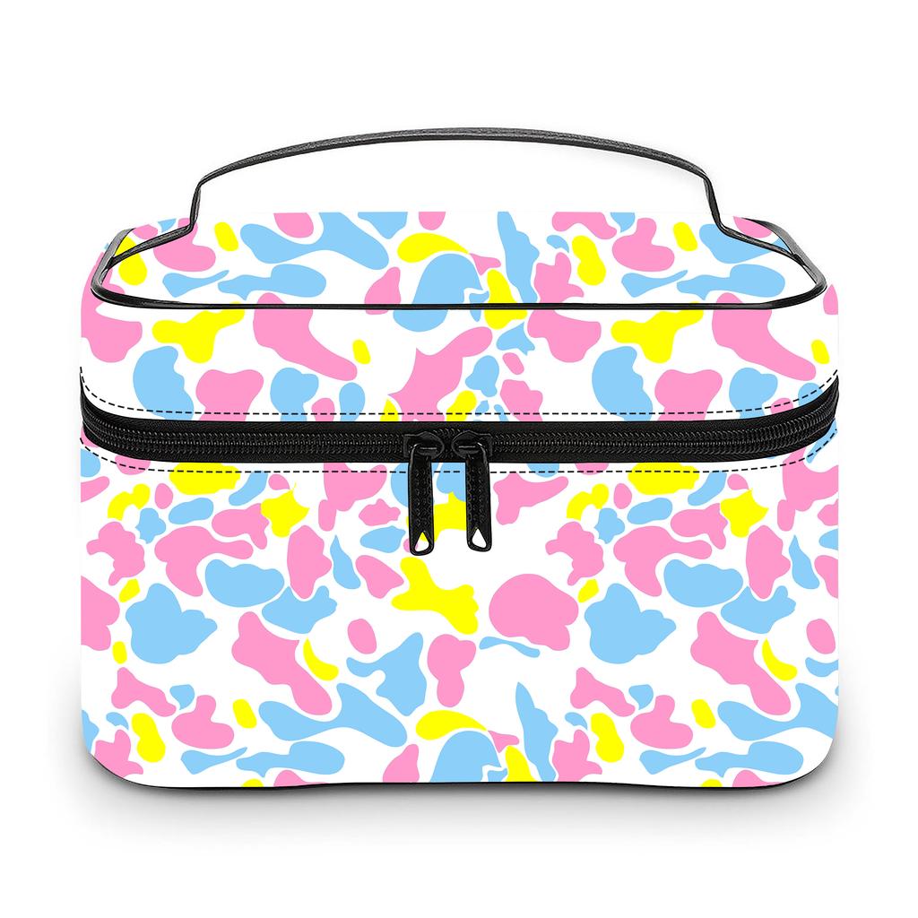 New Lady Custom Jungle Camo Cosmetic Bag Portable Cloud Camo Travel Makeup Case Large Capacity Toiletry Organizer for Women