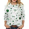 LXF-YT52 Saint Patrick's Day Fair Isle Pullover Sweater - Long Sleeve, Spring and Autumn Fashion.