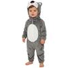 Unisex Toddler Animal Jumpsuit: Complete 3D Tail Costume with Hood, Zip-Up Long Sleeve for Theme Party & Home Play