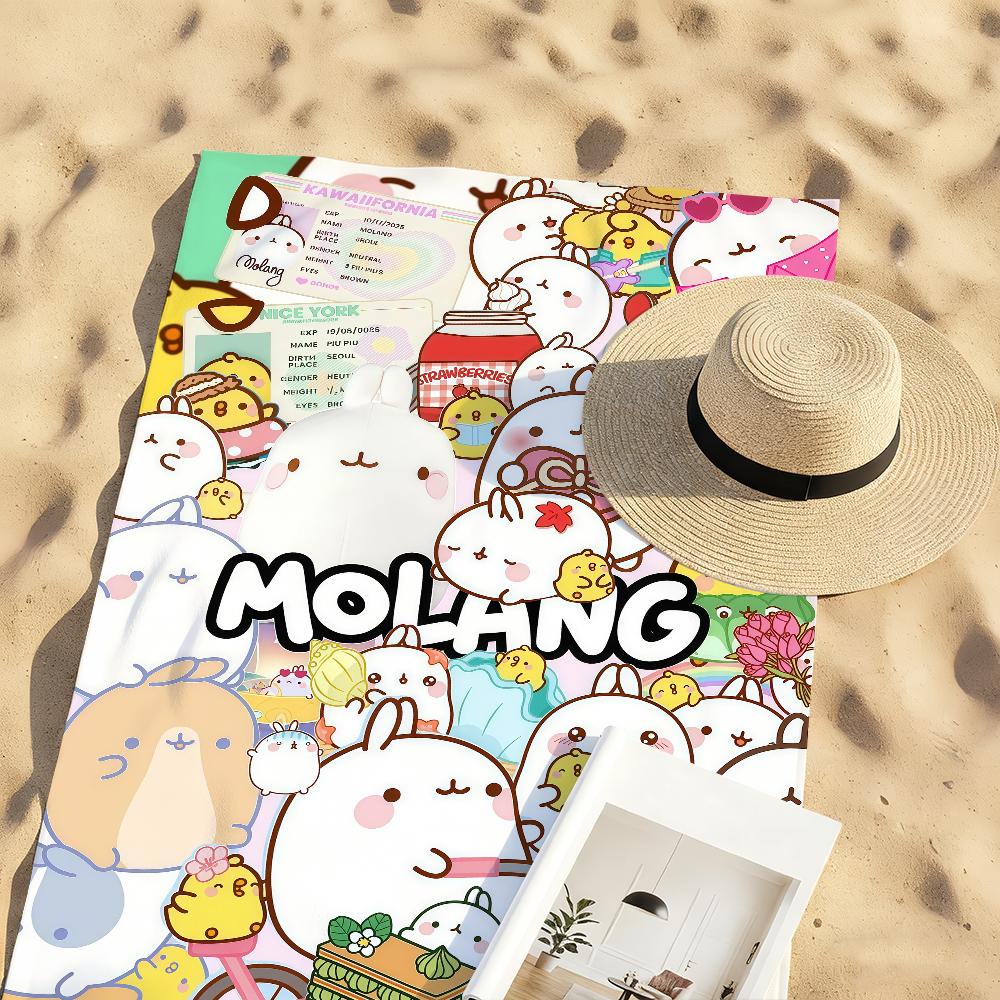 Cartoon M-molang-S Cute Towel Sports Quick Dry Travel Camping Gear Sandproof Soft Light Large Beach Towel