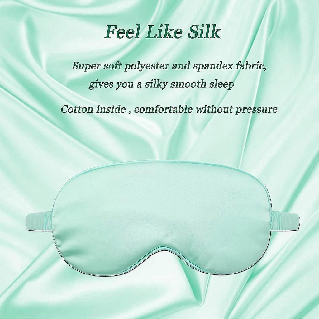 Silk Satin Sleep Mask With Elastic Strap Travel Eye Sleeping Blindfold For Women Men