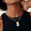 Stainless Steel Bubble Letter Initial Pendant Chunky Women Personality Jewelry Zircon Gold Plated Balloon 26 Letter Necklaces