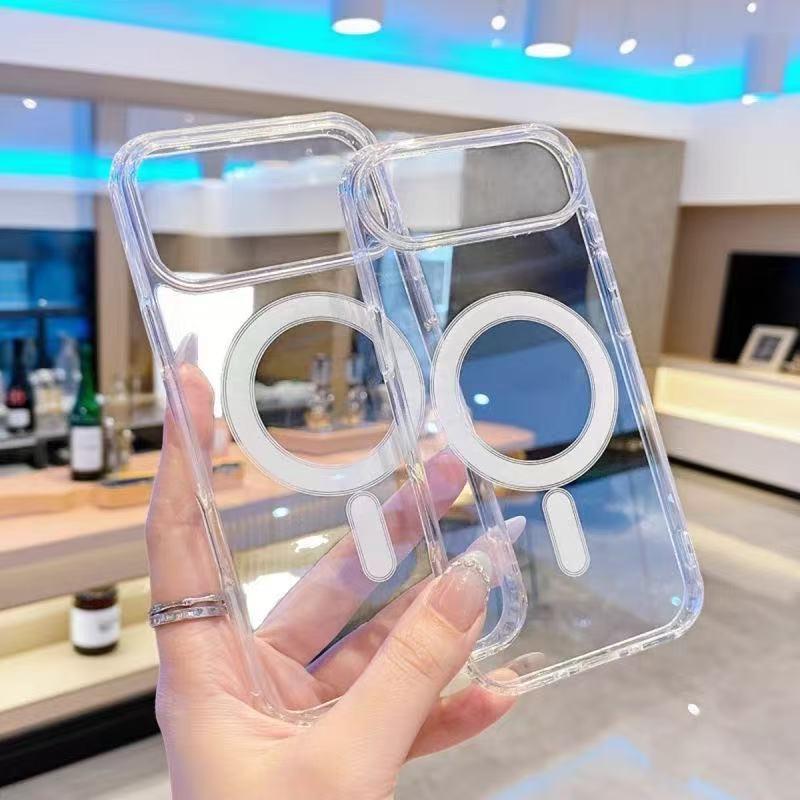 Magnetic Transparent Acrylic Protective Case for iPhone 16/17 Pro Max, MagSafe Compatible