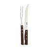 Tramontina Wooden Handle Carving Fork & Knife, Traditional Set of 2, Natural Wood, Made In Brazil, 22299/012 TRAMONTINA