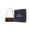 Coach Jet 25 Klassisches Logo Beschichtetes Canvas und Leder Umhängetasche Mittel Damen Taschen Ahornbraun CBA83-B4YDT