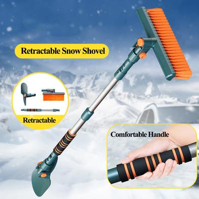 Auto Multifunktionale Schneeschaufel Einziehbares Drehbares Eisbrecher-Entfernungswerkzeug Winter Schneeentferner Autofenster Schneebürste