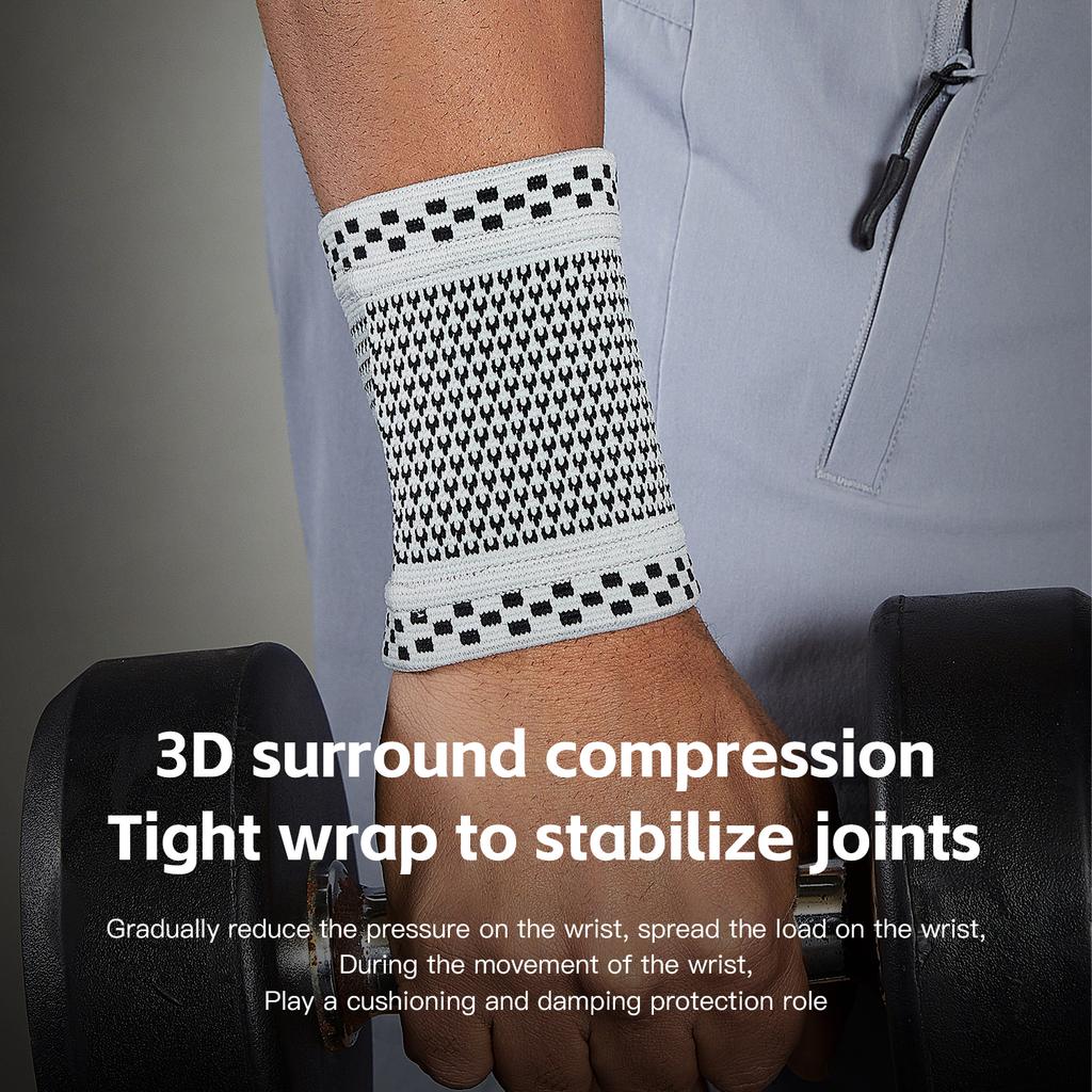 1 Piece Compression Wrist Wraps Elastic Brace Support for Men Women Tennis Tendonitis Carpal Tunnel Sport Wristbands