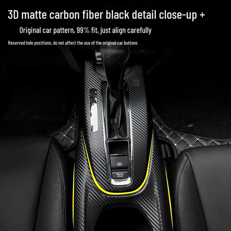 Vezel/XRV Center Console Carbon Fiber Stickers, Fits 15-22 Models, Free Replacement for Damaged Pieces
